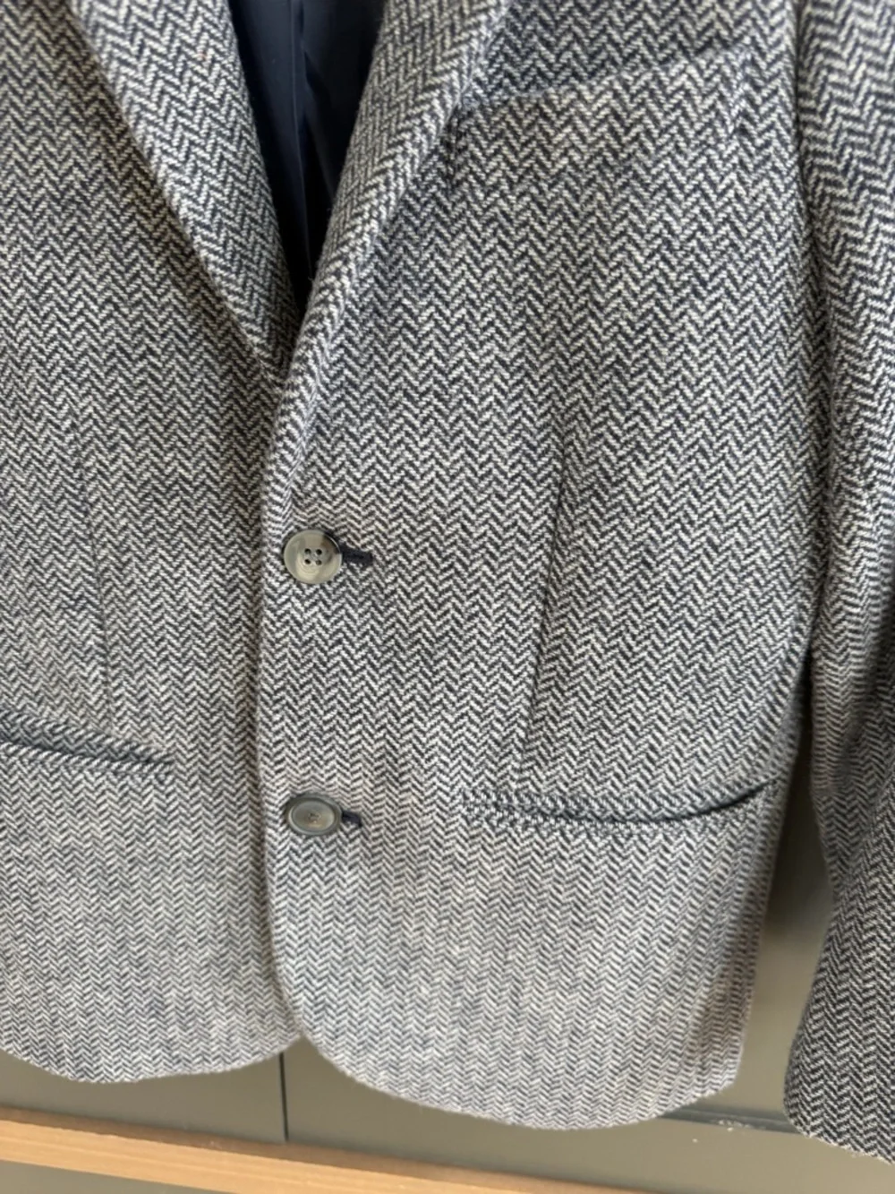 J. Crew | Crewcuts Ludlow Boys' Navy Grey Herringbone Blazer | 10